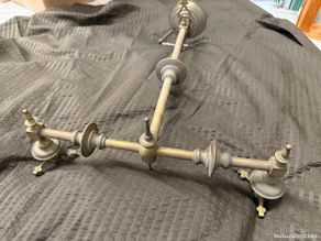 Antigüedades: Precioso aplique LAMPARA DE GAS. Proceden del antiguo Teatre Principal de Olot. Ver medidas